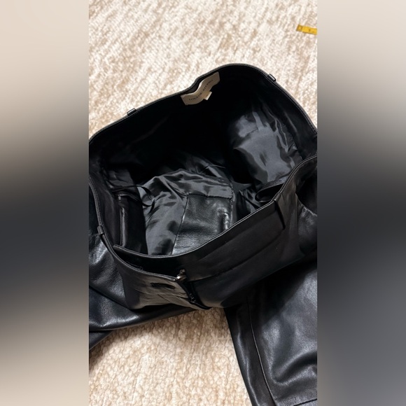 Loulou Studio noro 💯 % lambskin  leather Black Flare & Wide Leg pants - Picture 13 of 17